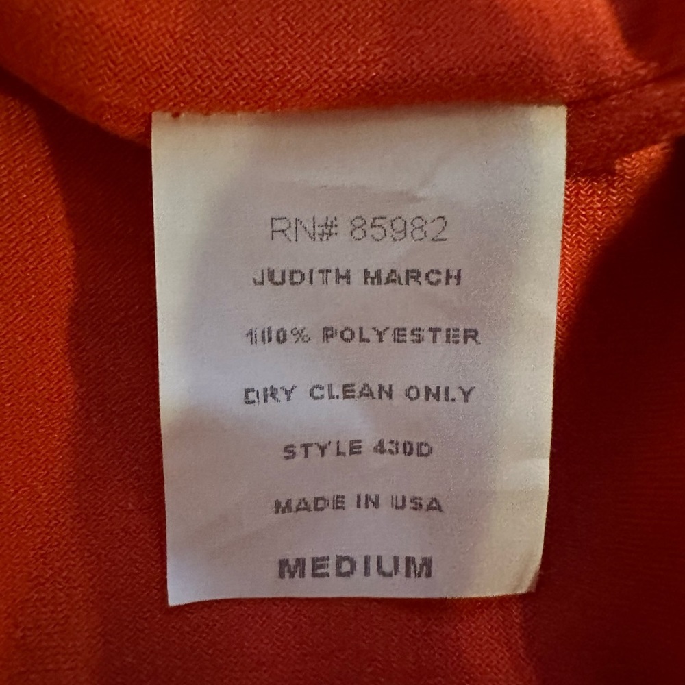 Judith March Mandarin Orange Pom Pom Off Shoulder Dress Colorful - Size Medium - Picture 6 of 6